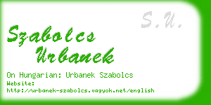szabolcs urbanek business card